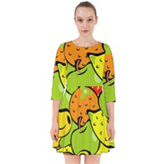 Fruit Food Wallpaper Smock Dress by Dutashop