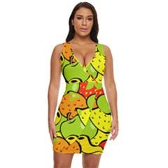 Fruit Food Wallpaper Draped Bodycon Dress by Dutashop