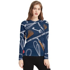 Chains-seamless-pattern Women s Long Sleeve Rash Guard by uniart180623