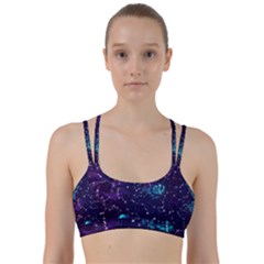 Realistic-night-sky-poster-with-constellations Line Them Up Sports Bra by uniart180623