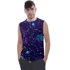 Realistic-night-sky-poster-with-constellations Men s Regular Tank Top by uniart180623