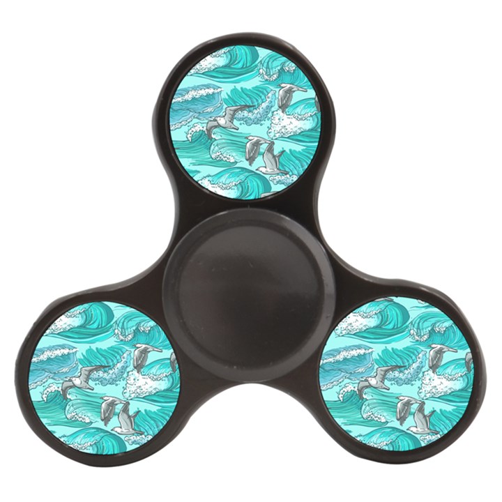 Sea-waves-seamless-pattern Finger Spinner