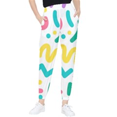 Abstract-pop-art-seamless-pattern-cute-background-memphis-style Women s Tapered Pants by uniart180623