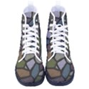 Cartoon-colored-stone-seamless-background-texture-pattern - Kid s High-Top Canvas Sneakers View1