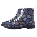 Cartoon-colored-stone-seamless-background-texture-pattern - Kid s High-Top Canvas Sneakers View2