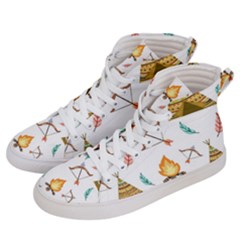 Cute-cartoon-native-american-seamless-pattern Women s Hi-top Skate Sneakers by uniart180623