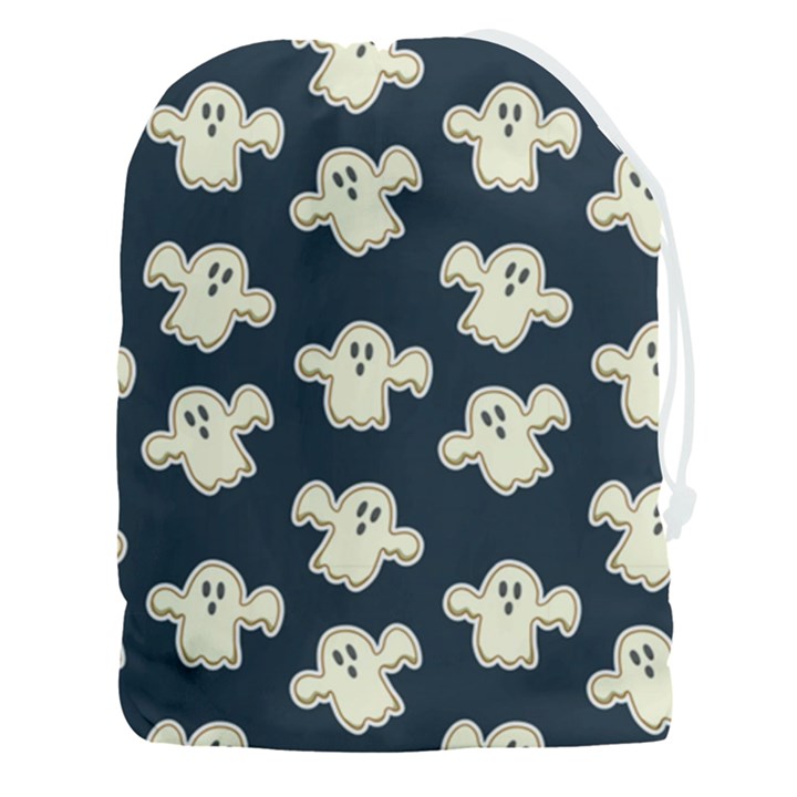 Hand-drawn-ghost-pattern Drawstring Pouch (3XL)