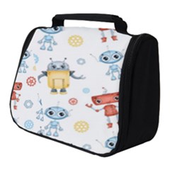 Cute-cartoon-robots-seamless-pattern Full Print Travel Pouch (small) by uniart180623