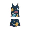 Seamless-pattern-with-breakfast-symbols-morning-coffee Kids  Boyleg Swimsuit View1