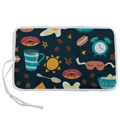 Seamless-pattern-with-breakfast-symbols-morning-coffee Pen Storage Case (l) by uniart180623