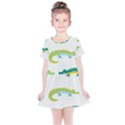 Cute-cartoon-alligator-kids-seamless-pattern-with-green-nahd-drawn-crocodiles Kids  Simple Cotton Dress View1