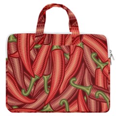 Seamless-chili-pepper-pattern Macbook Pro 16  Double Pocket Laptop Bag  by uniart180623