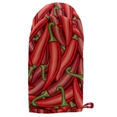 Seamless-chili-pepper-pattern Microwave Oven Glove by uniart180623