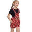 Seamless-chili-pepper-pattern Kids  Short Overalls View3