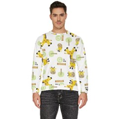 Vector-pattern-with-cute-giraffe-cartoon Men s Fleece Sweatshirt by uniart180623