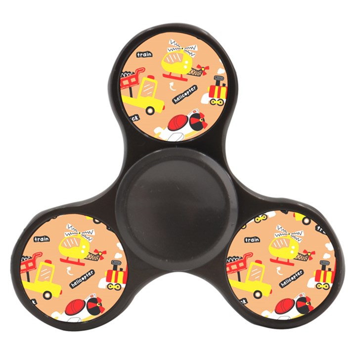 Seamless-pattern-cartoon-with-transportation-vehicles Finger Spinner