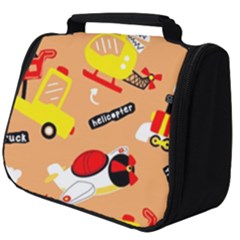 Seamless-pattern-cartoon-with-transportation-vehicles Full Print Travel Pouch (big) by uniart180623