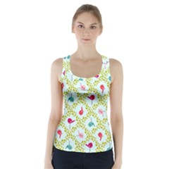 Birds-pattern-background Racer Back Sports Top by uniart180623