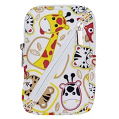 Vector-seamless-pattern-nice-animals-cartoon Belt Pouch Bag (small) by uniart180623