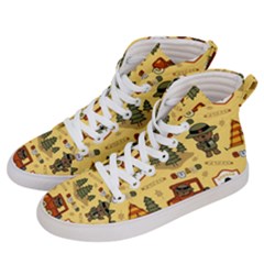 Seamless-pattern-funny-ranger-cartoon Women s Hi-top Skate Sneakers by uniart180623