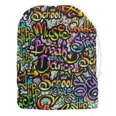 Graffiti-word-seamless-pattern Drawstring Pouch (3xl) by uniart180623