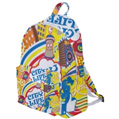 Colorful-city-life-horizontal-seamless-pattern-urban-city The Plain Backpack by uniart180623