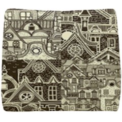 Four-hand-drawn-city-patterns Seat Cushion by uniart180623