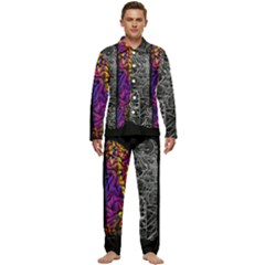 Ambiguity Tobe Brain Duality Mind Minimal Thinking Men s Long Sleeve Velvet Pocket Pajamas Set by uniart180623