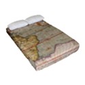 Old World Map Of Continents The Earth Vintage Retro Fitted Sheet (Full/ Double Size) View2