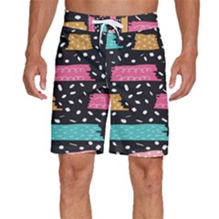 Art Pattern Design Wallpaper Background Print Patterns Men s Beach Shorts by uniart180623