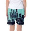 Buildings City Urban Destruction Background Women s Basketball Shorts View2