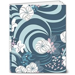 Flowers Pattern Floral Ocean Abstract Digital Art 8  X 10  Softcover Notebook by uniart180623