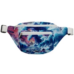 Storm Tsunami Waves Ocean Sea Nautical Nature Fanny Pack by uniart180623