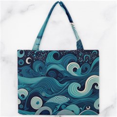 Waves Ocean Sea Abstract Whimsical Abstract Art Mini Tote Bag by uniart180623