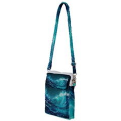 Tsunami Waves Ocean Sea Nautical Nature Water Multi Function Travel Bag by uniart180623