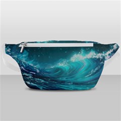 Tsunami Waves Ocean Sea Nautical Nature Water Waist Bag  by uniart180623