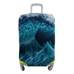 Tsunami Waves Ocean Sea Water Rough Seas Luggage Cover (small) by uniart180623