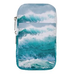 Waves Ocean Sea Tsunami Nautical Blue Sea Waist Pouch (small) by uniart180623