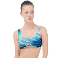 Tsunami Waves Ocean Sea Nautical Nature Water Nature The Little Details Bikini Top by uniart180623