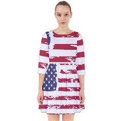 Flag Usa Unite Stated America Smock Dress by uniart180623