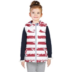 Flag Usa Unite Stated America Kids  Hooded Puffer Vest by uniart180623