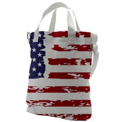 Flag Usa Unite Stated America Canvas Messenger Bag by uniart180623