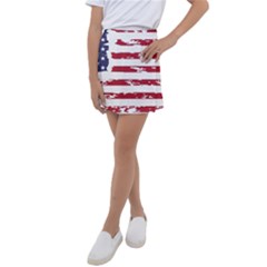 Flag Usa Unite Stated America Kids  Tennis Skirt by uniart180623