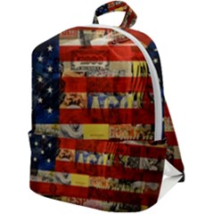 Usa Flag United States Zip Up Backpack by uniart180623