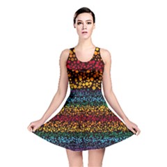 Patterns Rainbow Reversible Skater Dress by uniart180623