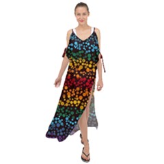 Patterns Rainbow Maxi Chiffon Cover Up Dress by uniart180623