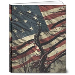 Flag Usa American Flag 8  X 10  Hardcover Notebook by uniart180623