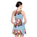 Fun Word Inscription Rainbow Pattern Reversible Skater Dress View2