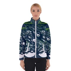 Tree Leaf Green Forest Wood Natural Nature Women s Bomber Jacket by Ravend