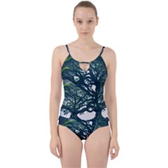 Tree Leaf Green Forest Wood Natural Nature Cut Out Top Tankini Set by Ravend